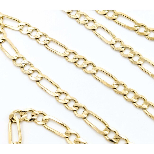 Necklace Figaro Lobster Clasp 14ky 5mm 24" 18.4g 125076201