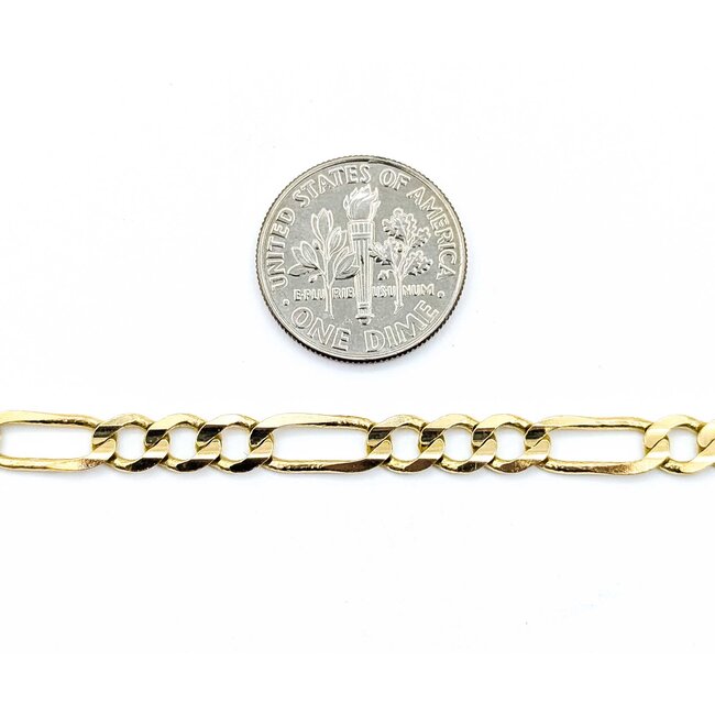 Necklace Figaro Lobster Clasp 14ky 5mm 24" 18.4g 125076201