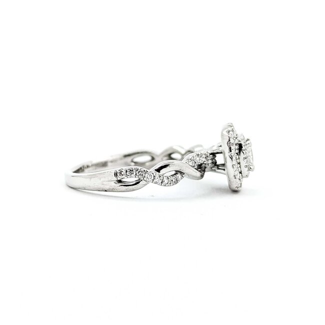 Ring Engagement .15ct Princess Diamond .25ctw Diamonds 10kw Sz5.5 5.73g 225060040