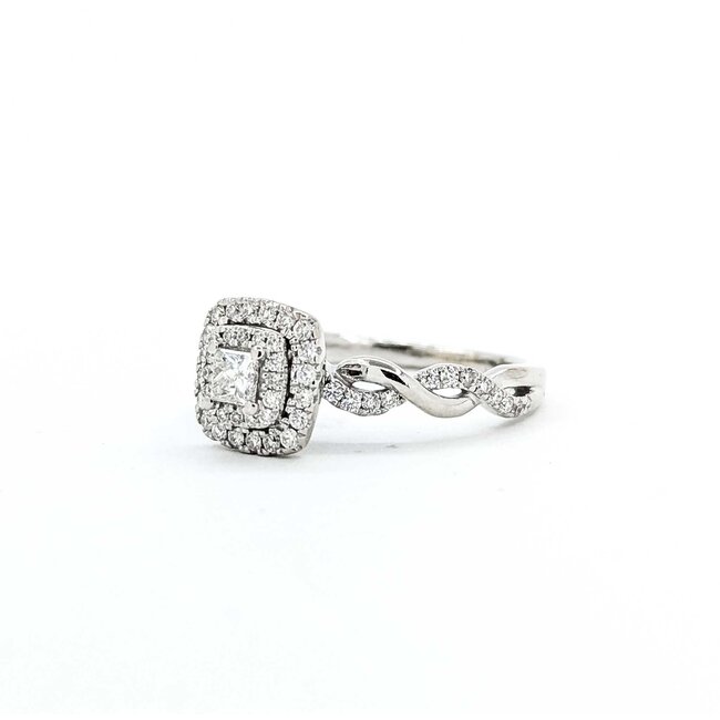 Ring Engagement .15ct Princess Diamond .25ctw Diamonds 10kw Sz5.5 5.73g 225060040