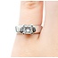 Ring Solitaire .87ct Princess Diamond 14kw 5.35g 225060030