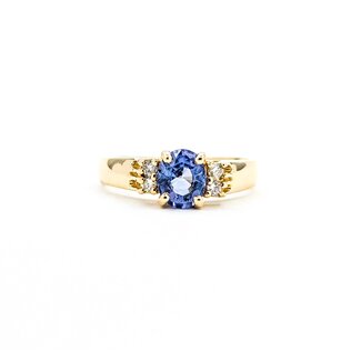 Ring .04ctw Round Diamonds .80ct Tanzanite 14ky Sz6.75 3.5g 225070111