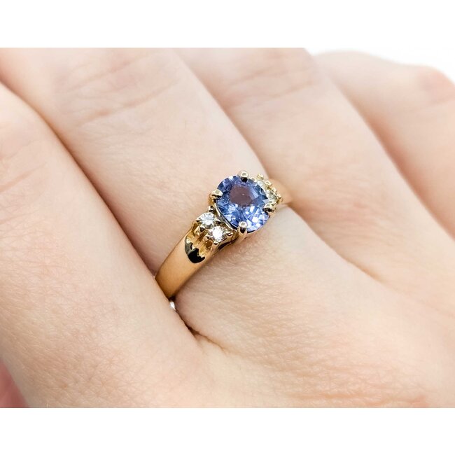 Ring .04ctw Round Diamonds .80ct Tanzanite 14ky Sz6.75 3.5g 225070111