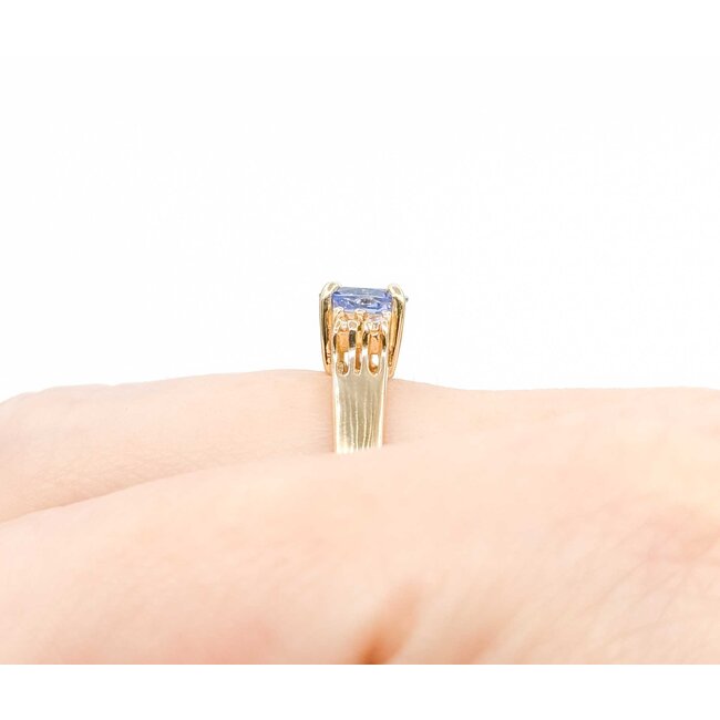 Ring .04ctw Round Diamonds .80ct Tanzanite 14ky Sz6.75 3.5g 225070111