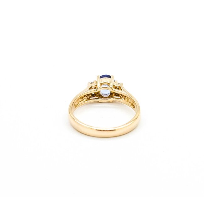 Ring .04ctw Round Diamonds .80ct Tanzanite 14ky Sz6.75 3.5g 225070111