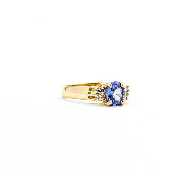 Ring .04ctw Round Diamonds .80ct Tanzanite 14ky Sz6.75 3.5g 225070111