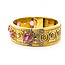 Bracelet Bangle Antique Style .75ctw Round/Euro/Rose Diamonds 8.0ctw Pink Tourmaline 14ky 5.5" 36.2g 225080002