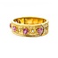Bracelet Bangle Antique Style .75ctw Round/Euro/Rose Diamonds 8.0ctw Pink Tourmaline 14ky 5.5" 36.2g 225080002