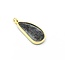 Pendant Bezel Freeform Ammolite 18ky 45x18.5mm 7.3g 225070126