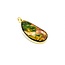Pendant Bezel Freeform Ammolite 18ky 45x18.5mm 7.3g 225070126