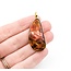 Pendant Bezel Freeform Ammolite 18ky 45x18.5mm 7.3g 225070126