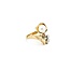 Ring Mid Century Fan Style .09ctw Round Diamonds 6.8mm Akoya Pearl 14ky Sz5 5.8g 225070104