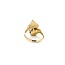 Ring Mid Century Fan Style .09ctw Round Diamonds 6.8mm Akoya Pearl 14ky Sz5 5.8g 225070104
