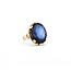 Ring Mid Century Blue Glass Cameo 10ky Sz5 4.9g 225070102