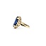 Ring Mid Century Blue Glass Cameo 10ky Sz5 4.9g 225070102