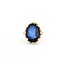 Ring Mid Century Blue Glass Cameo 10ky Sz5 4.9g 225070102