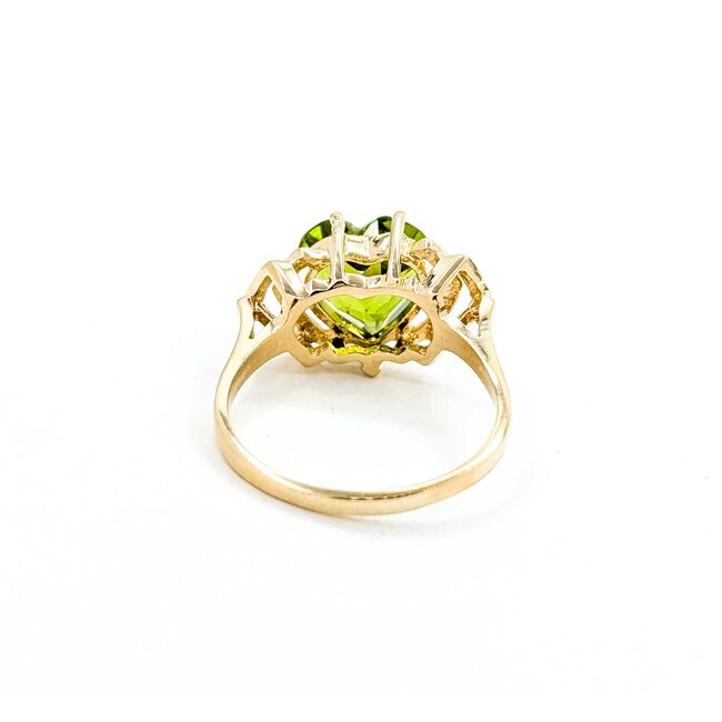 Ring Heart 3.50ct Peridot 14ky Sz7.75 4.0g 225070103