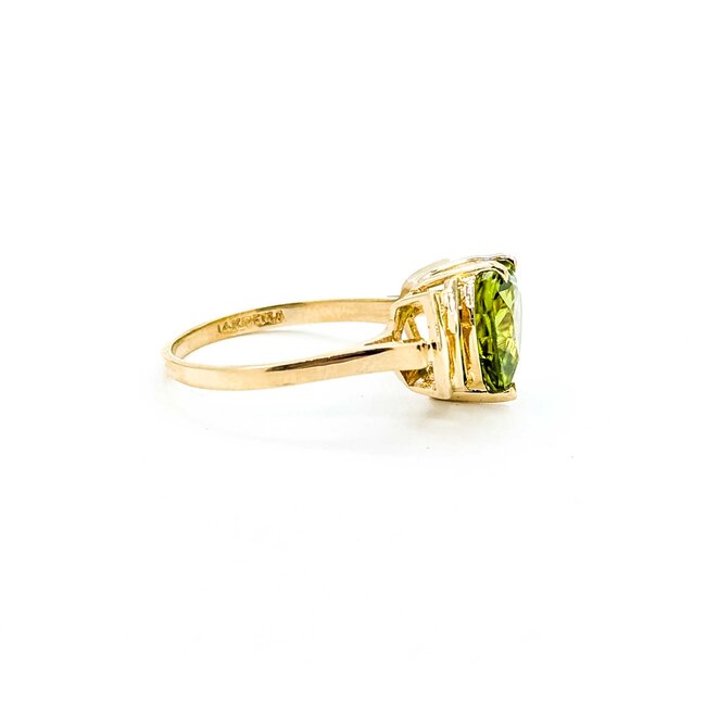 Ring Heart 3.50ct Peridot 14ky Sz7.75 4.0g 225070103