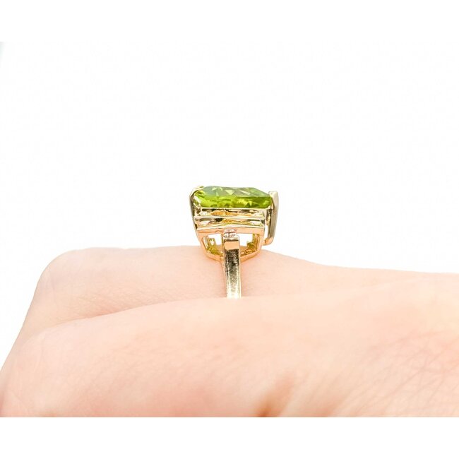 Ring Heart 3.50ct Peridot 14ky Sz7.75 4.0g 225070103