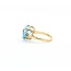 Ring Heart .03ctw Round Diamonds 6.5ct Topaz 14ky Sz6.5 4.7g 225070107