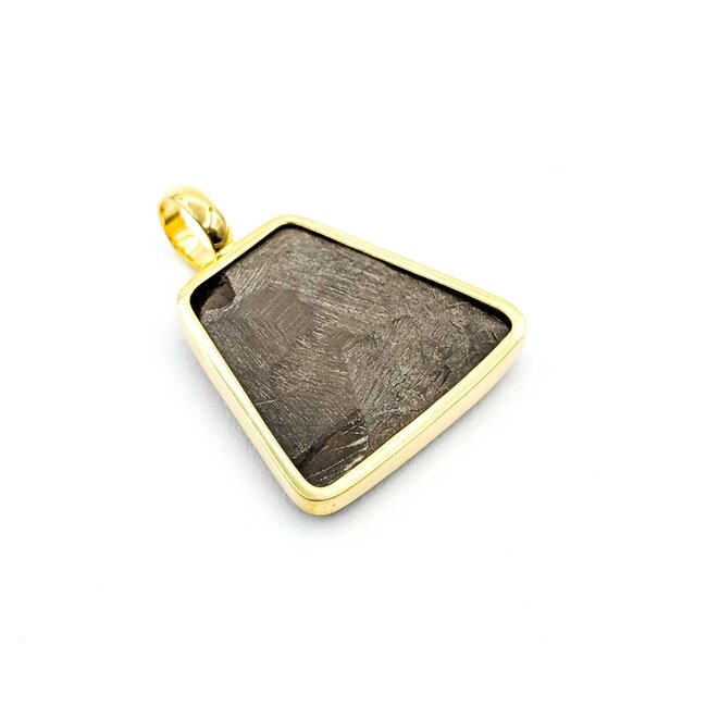 Pendant Bezel Freeform Ammolite 18ky 28.5x22.5mm 4.7g 225070127