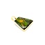 Pendant Bezel Freeform Ammolite 18ky 28.5x22.5mm 4.7g 225070127