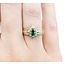 Ring Halo .15ctw Round Diamonds .25ct Emerald 14ky Sz6 3.6g 225070108