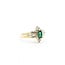 Ring Halo .15ctw Round Diamonds .25ct Emerald 14ky Sz6 3.6g 225070108