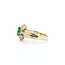 Ring Halo .15ctw Round Diamonds .25ct Emerald 14ky Sz6 3.6g 225070108