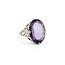 Ring Art Deco Carved Amethyst 14kw Sz6.5 5.3g 225070150