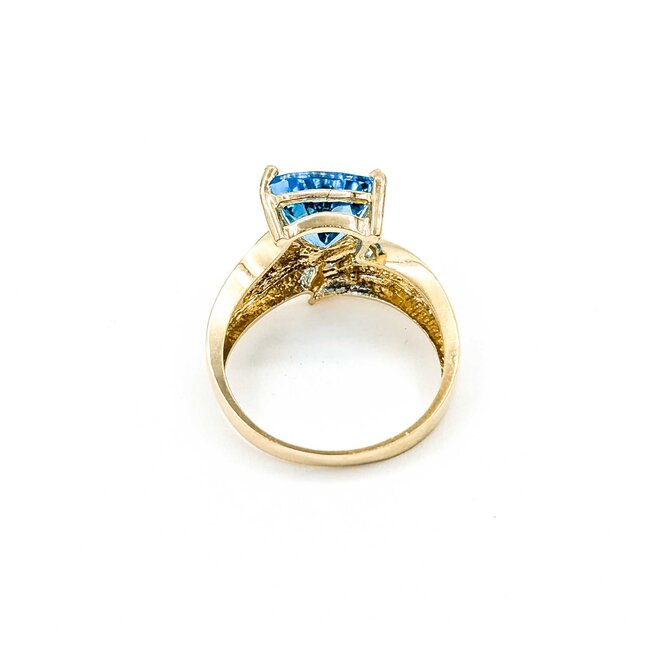 Ring Bypass 3.4ct Topaz 10ky Sz7 3.2g 225070105