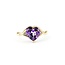Ring Heart .01ctw Round Diamonds 1.50ct Amethyst 14ky Sz6.5 2.3g 225070109