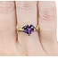 Ring Heart .01ctw Round Diamonds 1.50ct Amethyst 14ky Sz6.5 2.3g 225070109
