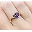 Ring Heart .01ctw Round Diamonds 1.50ct Amethyst 14ky Sz6.5 2.3g 225070109