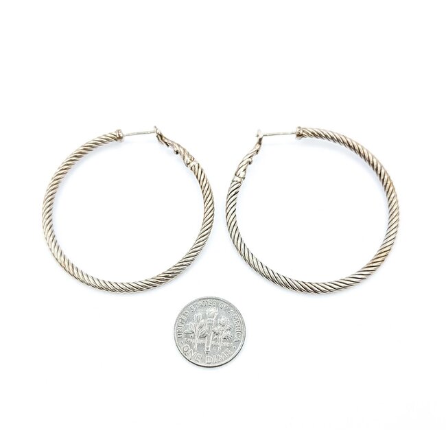 Earrings David Yurman Hoops SS 2.75x46mm 13.5g 225070088
