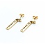 Earrings Dangle Bar .15ctw Single Cut Diamonds 14ky 23x4mm 2.2g 225070118