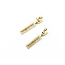 Earrings Dangle Bar .15ctw Single Cut Diamonds 14ky 23x4mm 2.2g 225070118