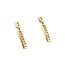 Earrings Dangle Bar .15ctw Single Cut Diamonds 14ky 23x4mm 2.2g 225070118