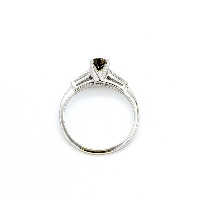 Ring 3-Stone .10ctw Baguette Diamonds .94ct Alexandrite GIA: 2233584992 14kw 2mm Sz8 4.2g 125060099