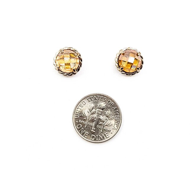 Earrings David Yurman 8.5mm Citrine SS 10.3mm 4.7g 225070087