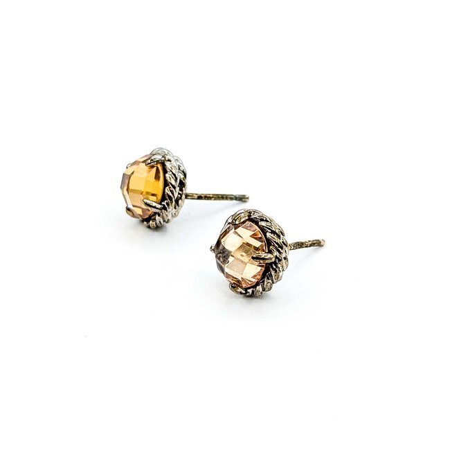 Earrings David Yurman 8.5mm Citrine SS 10.3mm 4.7g 225070087