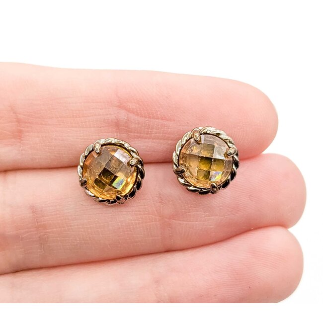 Earrings David Yurman 8.5mm Citrine SS 10.3mm 4.7g 225070087