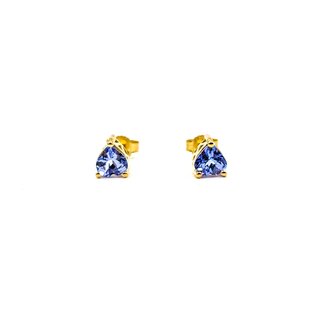 Earrings Stud 1.00ctw Tanzanite 14ky 5mm 1.2g 225070114