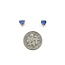 Earrings Stud 1.00ctw Tanzanite 14ky 5mm 1.2g 225070114