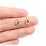 Earrings Jackets .15ctw Single Cut Diamonds 14ky 10.5x8mm 1.2g 225070116