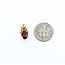 Pendant Drop .01ct Round Diamond 1.39ct Garnet 14ky 15x8mm 1.5g 225070125