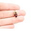 Pendant Drop .01ct Round Diamond 1.39ct Garnet 14ky 15x8mm 1.5g 225070125