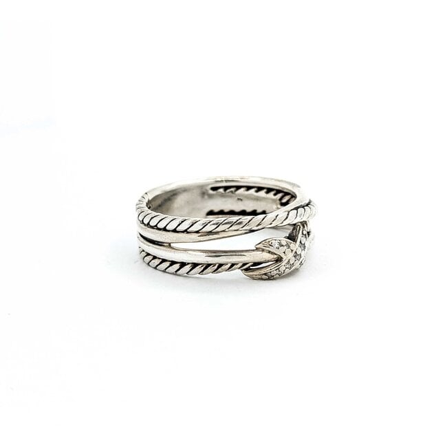 Rings David Yurman .03ctw Round Diamonds SS Sz6.5 4.5g 225070085