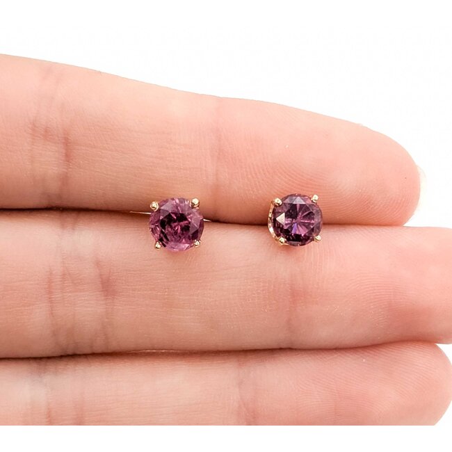 Earrings Studs 2.10ctw Pink Tourmaline 14ky 1.7g 225080005