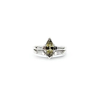 Ring Set Contour Band .35ctw Baguette Diamonds .90ct Alexandrite 900pt Sz6 7.2g 125040043